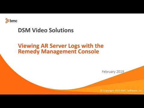 BMC Remedy AR System Server: Viewing AR Server Logs with the Remedy Management Console