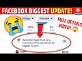 😱 Reminder: reels must be a minimum of 10 seconds to be eligible to earn 🚨 | Facebook New Update