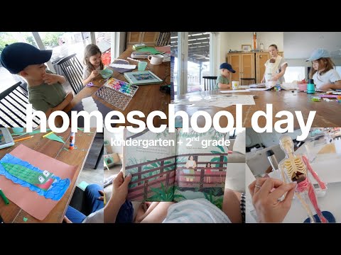 HOMESCHOOL DAY IN THE LIFE VLOG *SUMMER EDITION* | kindergarten + second grade
