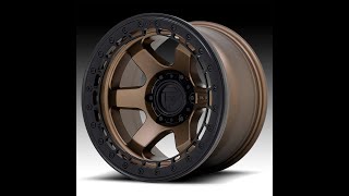 Fuel Block Beadlock D124 Bronze Custom Truck Wheel Spin