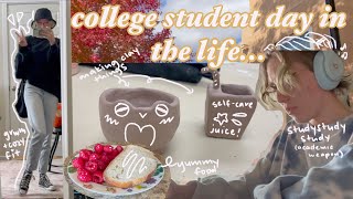 college student day in the life; grwm, studying, making clay things // log 004