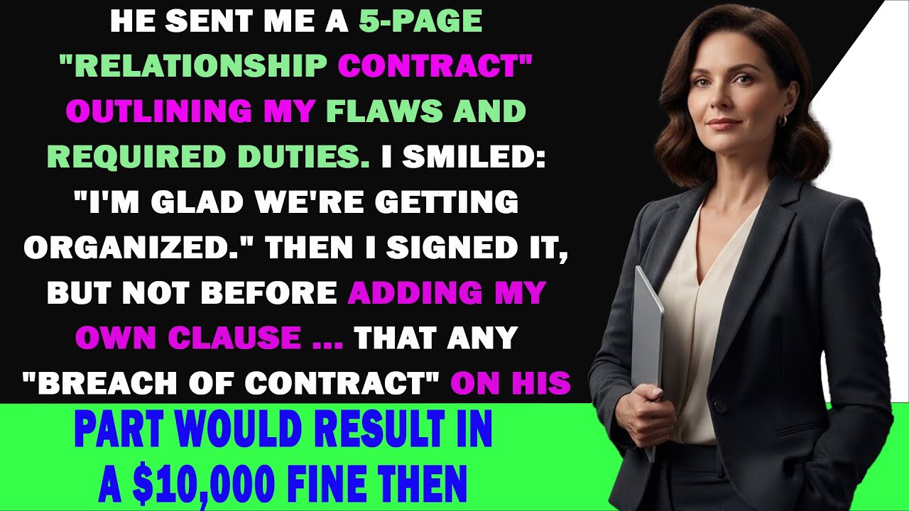 “He Sent Me a 5-Page ‘Relationship Contract’… Detailing Every Flaw I Didn’t Know I Had 😳”