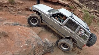 Jeep XJ Rock Crawling Moab, Long Arm XJ Rock Crawling.