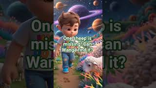 One sheep is missing! Can Wanga find it? #friendship #kidscartoons #kindness #shorts