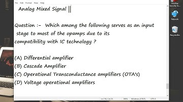 Analog layout Engineer || Interview Question || VLSI MCQ