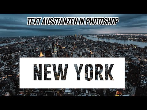 Text ausstanzen in Photoshop.
