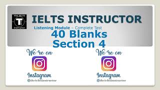 Ielts Listening Test Section 4  All Blanks