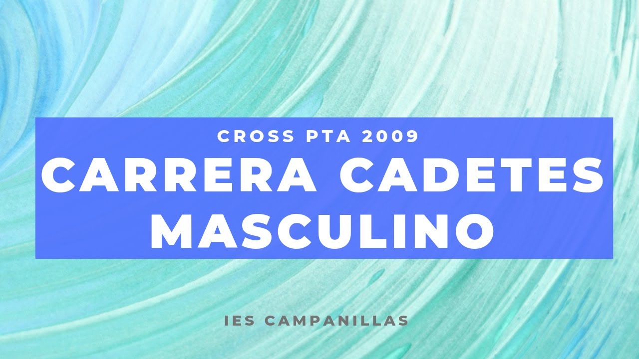 Carrera Cadetes Masculino Cross PTA 2009