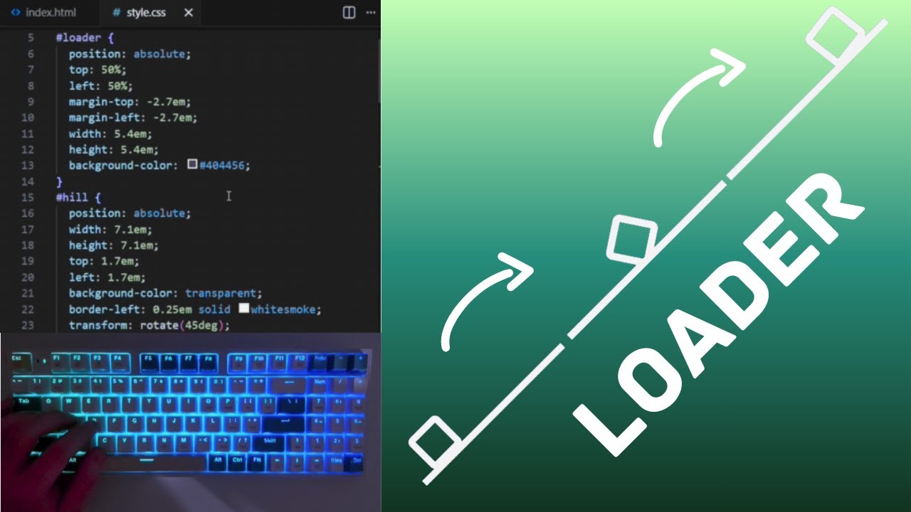 ASMR Programming – Minimal CSS Loader Animation | No Talking | Relaxing ...