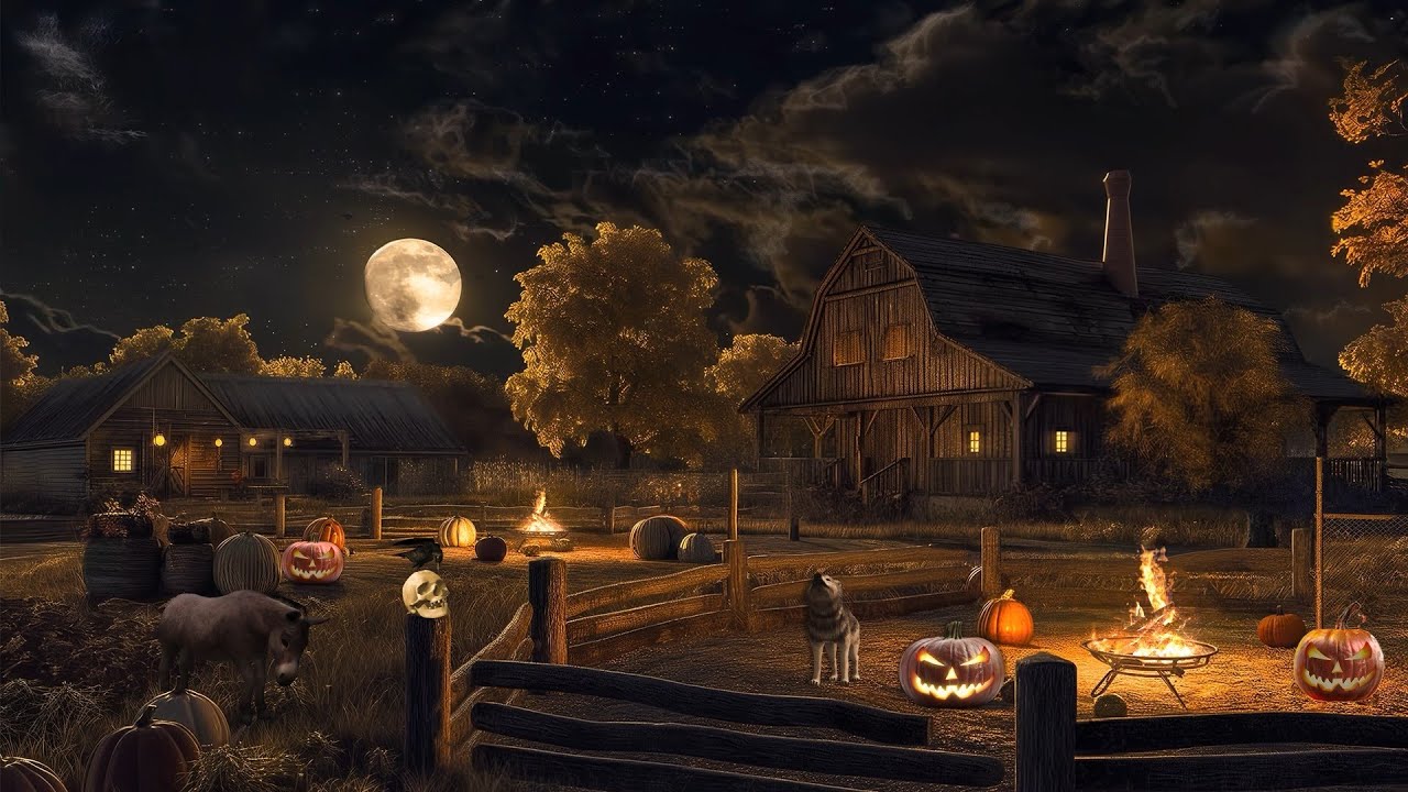 Spooky Garden On Halloween Night 🎃 Spooky Halloween Music 👻 Halloween Background Music 2024