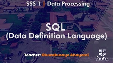 SQL (Data definition Language) - SSS1 Data Processing