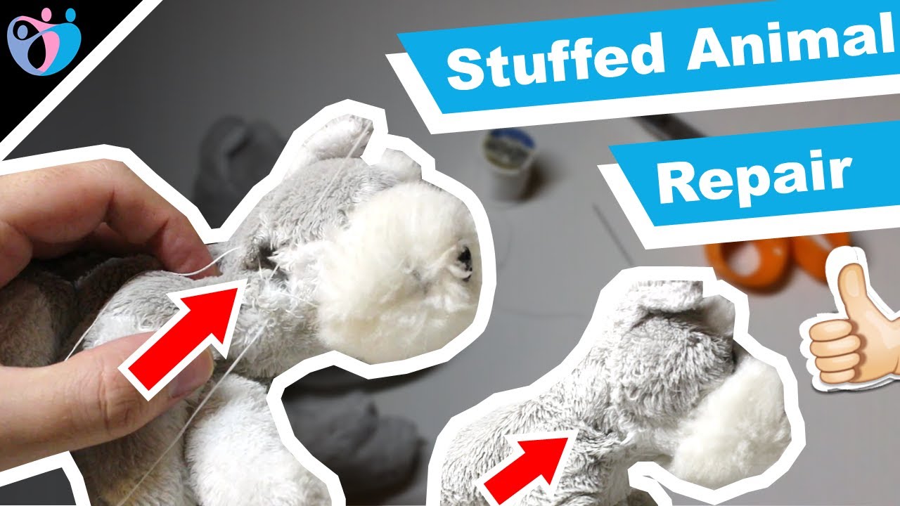 How to stitch a plush toy for your kid, hand sew a stuffed animal repair  DIY