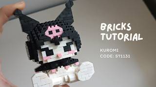 How to Build Kuromi Sitting | DIY Bricks Puzzle Building Blocks Tutorial S71131