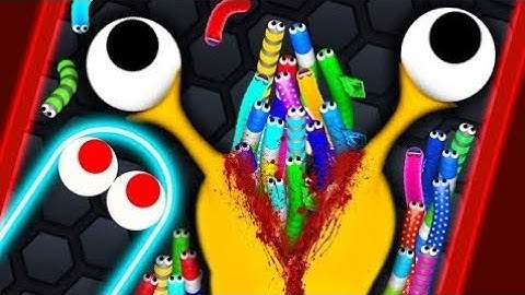Slither.io Tiny Troll Snake vs Giant Noob Snakes - Epic Slitherio Gameplay