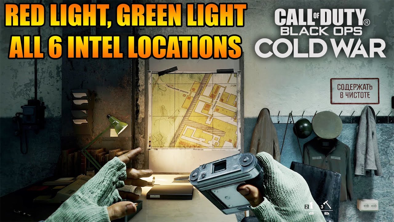 Red Light Green Light All 6 Intel Locations Call Of Duty Black Ops Cold War Youtube
