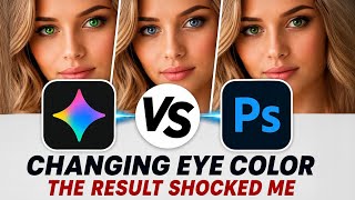 ¿AI Failed a Simple Eye Color Change? | Gemini vs Photoshop