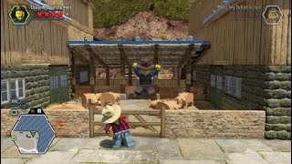 LEGO® CITY UNDERCOVER Returning a pig from Frensco to the farm by mounting the pig screenshot 5