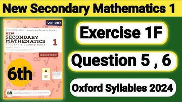 Exercise 1F Question 5 | New Secondary Mathematics 1 | Aps Class 6  @garrisonwithHaiqa