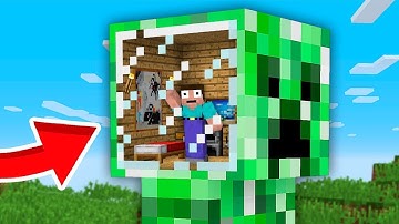 Minecraft NOOB vs PRO: Secret HOUSE Inside CREEPER Head Animation
