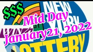 January 21, 2022 New York Lottery Results MIDDAY take5 , win4 & numbers @8/11 Lotto News