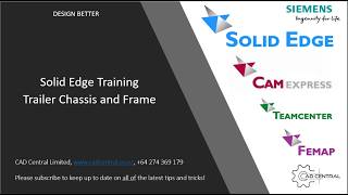 Solid Edge Trailer chassis and frame tutorial