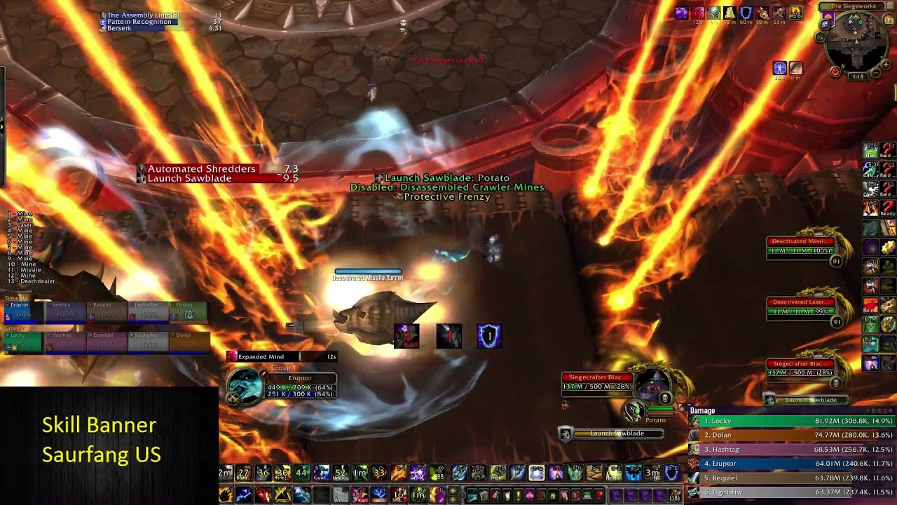 Skill Banner vs Heroic Siegecrafter Blackfuse 10 Man - Elemental Shaman PoV