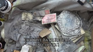 Eco Dye Bath Reveal Batch No. 1 #ecodye #ecodyeing
