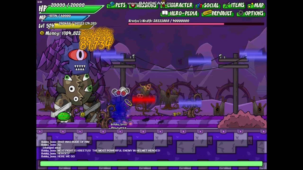 Helmet Heroes Killing All Boss Monsters Bobby_boss YouTube