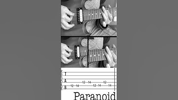 Thumbnail of paranoid guitar tab easy black sabbath guitar lesson