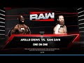 Apollo Crews VS Sami Zayn (WWE 2K26 Week 10 Of Universe Mode)