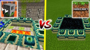 Craftsman Building Craft PORTALS VS Minecraft PE PORTALS