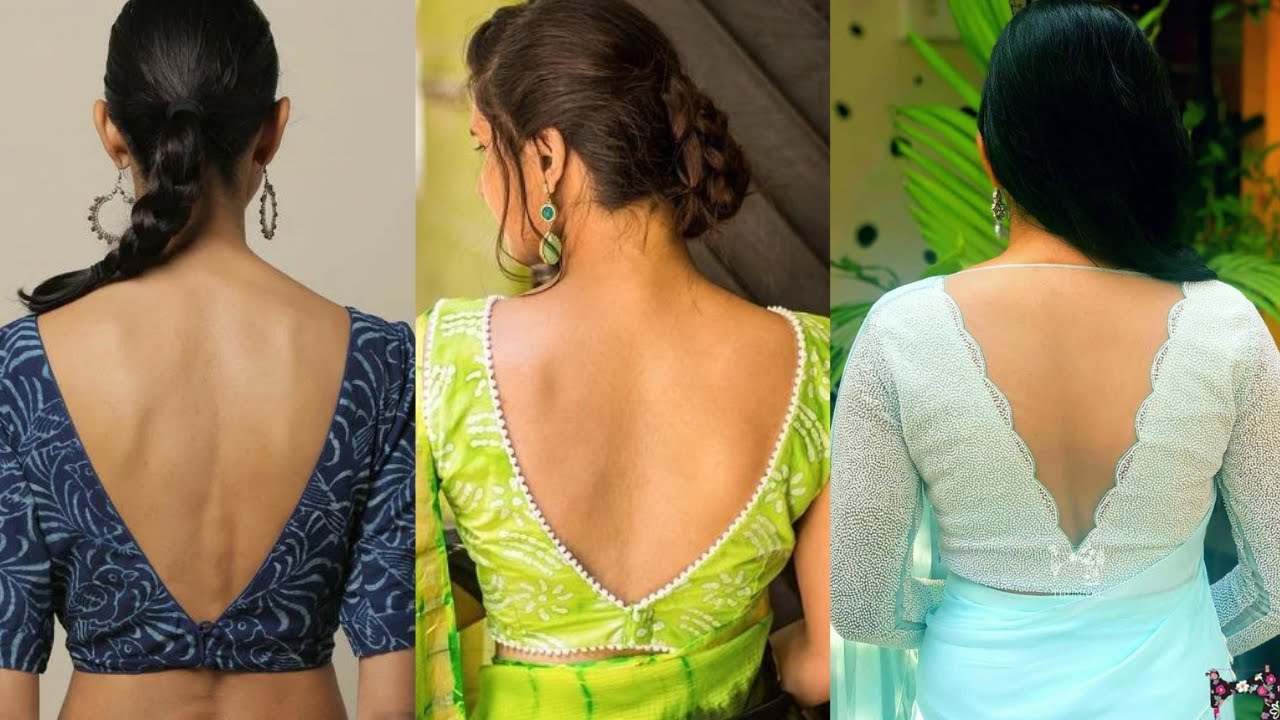 V neck blouse design  V Neck Blouse Designs Front And Back