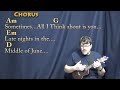 Heat Waves (Glass Animals) Ukulele Cover Lesson in G with Chords/Lyrics