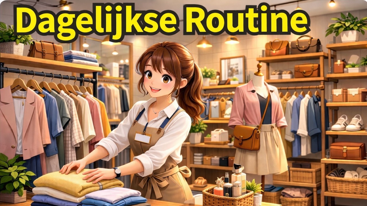 My Daily Routine as a Shop Staff - Listening Practice for Beginners - Slow and Easy Dutch