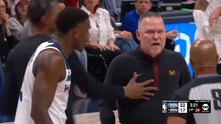 Coach Michael Malone gets heated at referee Marc Davis