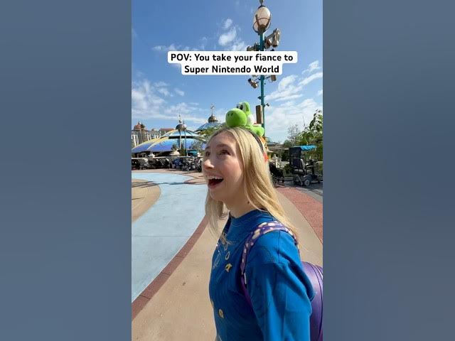 POV: You take your Yoshi loving fiance to Super Nintendo World #couple