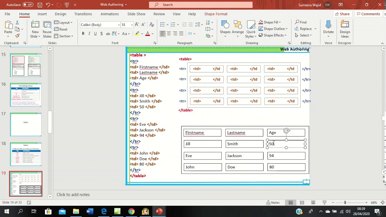 0417 IGCSE:(WEB EXPRESSION)Tables - YouTube