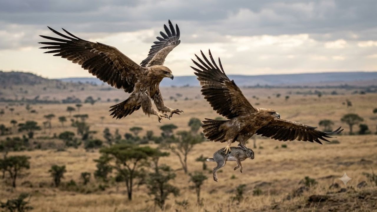 Eagle Territorial Behavior and Kleptoparasitism