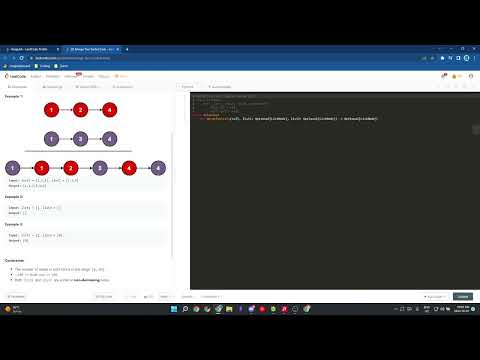 LeetCode 21: Merge Two Sorted Lists Python 3 Solution