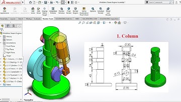 "Designing a Wobbler Steam Engine in SolidWorks | Full Parts Breakdown" 1. Column