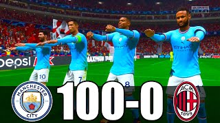 FIFA 23 | RONALDO, MESSI, MBAPPE, NEYMAR, ALL STARS | MANCHESTER CITY 100 - 0 AC MILAN | UCL FINAL