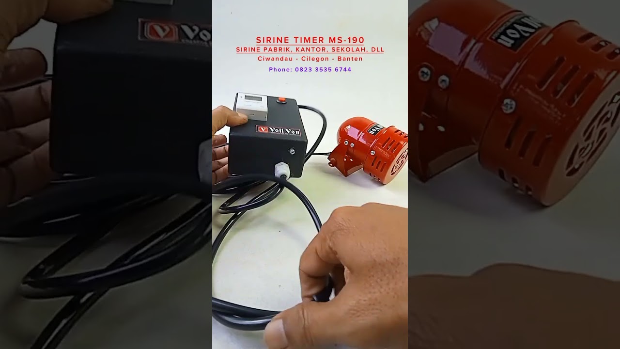 Alarm timer ms190 CIWANDAU Cilegon Banten || Alarm pabrik, kantor, sekolah, dll