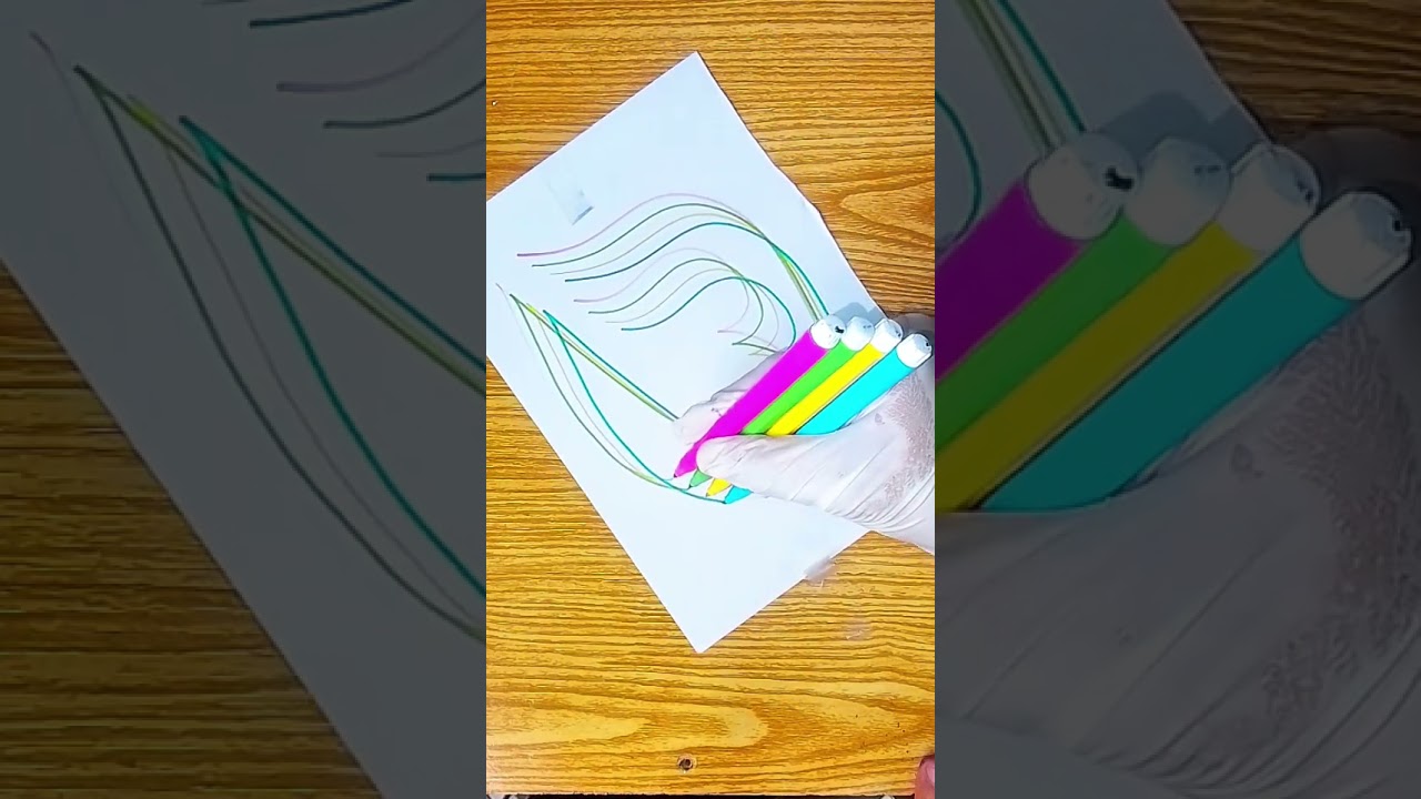 Allah Name Calligraphy 🌈 | Colorful Marker Arabic Calligraphy | Islamic Art