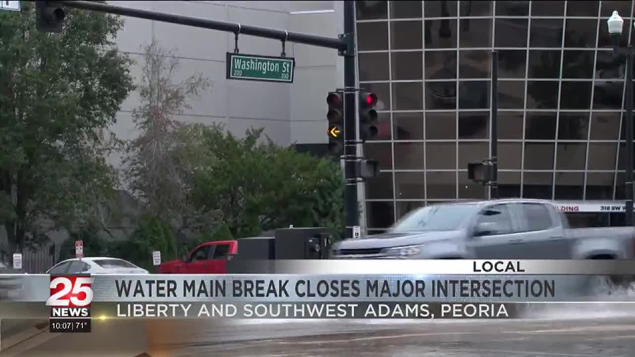 UPDATE: 6-8 hours to repair ‘major’ water main break in Downtown Peoria ...