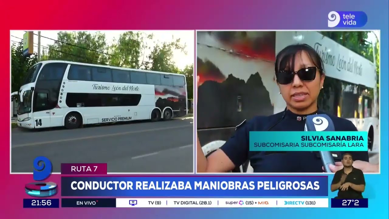Conductor de colectivo manejaba ebrio por Ruta 7 y fue detenido tras una persecución en Maipú