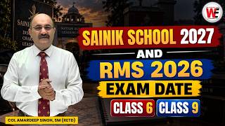 Details Sainik School 2027 & RMS 2026 Exam Dates Announced | Important Dates Class 6 & Class 9 Update
