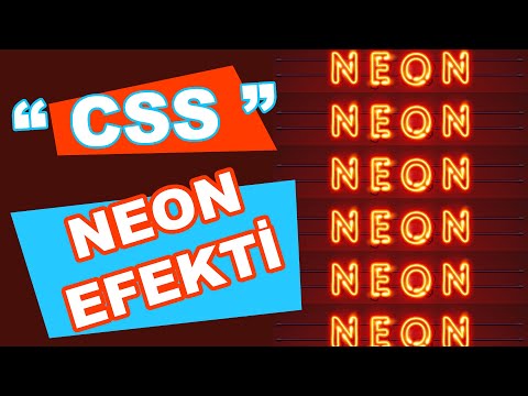 CSS ile NEON YAZI EFEKTİ Nasıl Yapılır ? - HTML + CSS