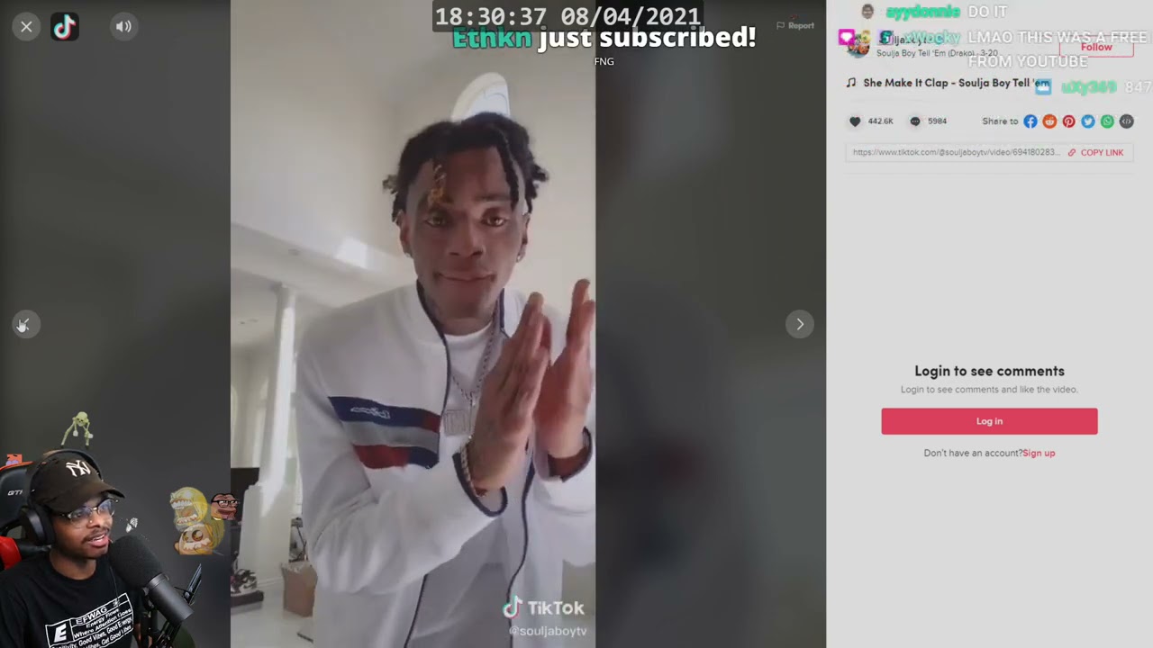 ImDontai Reacts To Soulja Boys New Tik Tok Trend YouTube