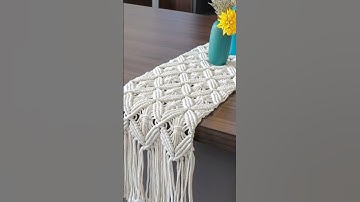 macramé runner #macrame #macramemakers #handmade #tutorial #macramé #runner #مفرش