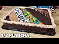  pastel media plancha de chocolate  receta facil